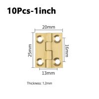 10ชิ้นทองเหลืองขนาดเล็กบานพับทอง1.2มิลลิเมตรอุปกรณ์ฮาร์ดแวร์เครื่องประดับกล่องไม้ตู้บานพับประตู1/1 5นิ้วตกแต่งเฟอร์นิเจอร์