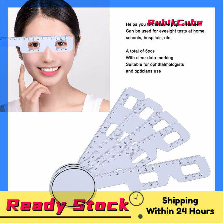 5pcs Plastic Optical PD Ruler Pupil Distance Meter Eye Ophthalmic Tool