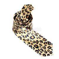 Unisex Casual Necktie Skinny Slim Narrow Neck Tie - Leopard