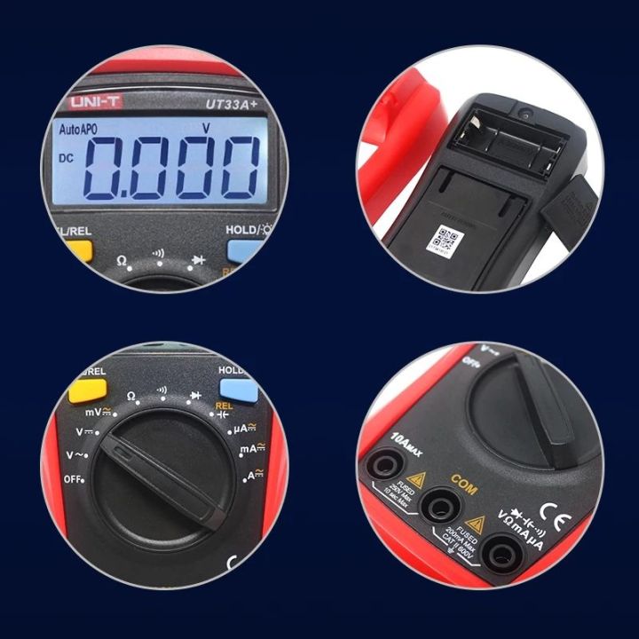 มิเตอร์วัดไฟเเบบดิจิตอล-uni-t-ut33a-digital-multimeter-เป็นระบบออโต้-ใช้งานง่าย