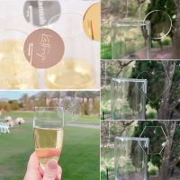 10pcs Blank Acrylic Wine Glass Decoration Transparent Circle Personalized DIY Name Wedding Party Celebration Decorative Supplies Cups  Mugs Saucers