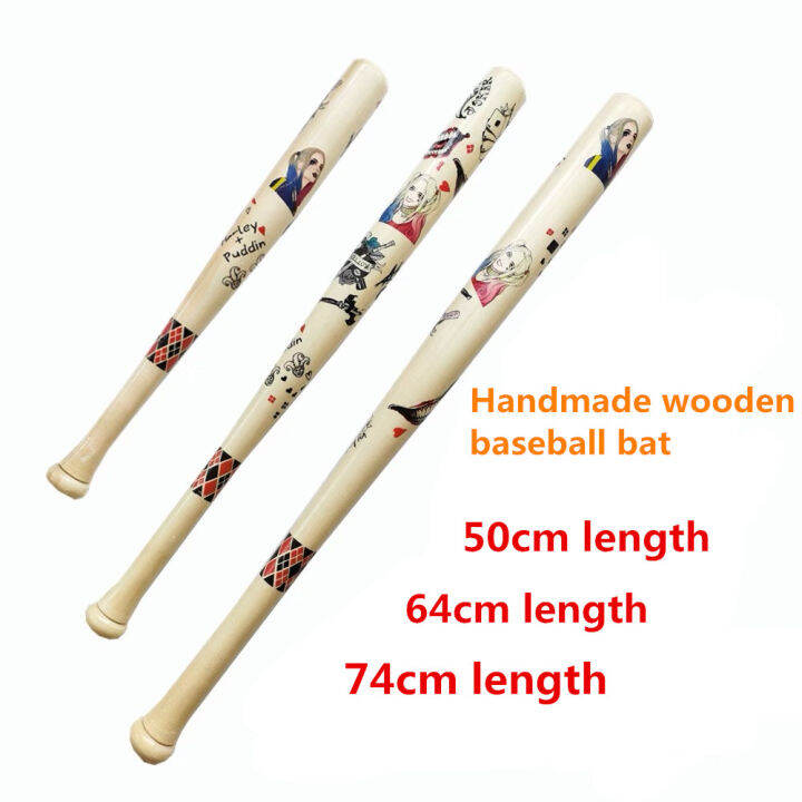 Harley Quinn Baseball Bats Party Games Wood Red Alloy Bats 50cm 64cm