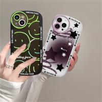 เคส Hp C53 Realme C55 5 5i 6i C3 C35 C21Y C25Y RealmeC11 C11 2021 C25 C15 C12 C2ใบหน้ายิ้มและรูปดาวเคสครอบโทรศัพท์ซิลิโคนนิ่ม