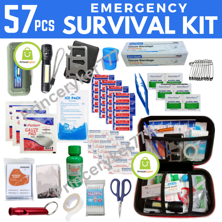 NEW! 57 PIECES EMERGENCY SURVIVAL KIT GO BAG EMERGENCY SURVIVAL KIT