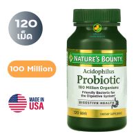 Natures Bounty Acidophilus Probiotic 120 Tablets 100 Million Organisms  โพรไบโอติก 1 ร้อยล้านตัว 120 เม็ด