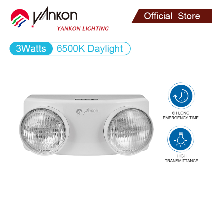 Yankon Lighting LED Rechargeable Dual Optics 6hrs Emergency Light ...