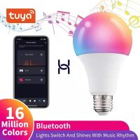 [HOT QQZIWWUJJWG 104] Tuya สมาร์ทหลอดไฟ LED 15W 20W บลูทูธ E27 RGBW ไฟ LED เปลี่ยนสี Lampada RGB W WW AC85 265VSmart ตกแต่งบ้าน