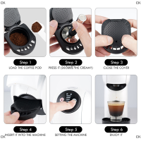 CK อะแดปเตอร์แคปซูลแบบนำกลับมาใช้ใหม่ได้สำหรับแปลงกาแฟ DOLCE GUSTO ที่เข้ากันได้กับ Genio