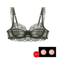 Non Padded Lace Bra Top Female Transparent Sexy Lingerie Plus Size Push Up Bras For Women Mesh Underwear Brassiere A B C D E Cup