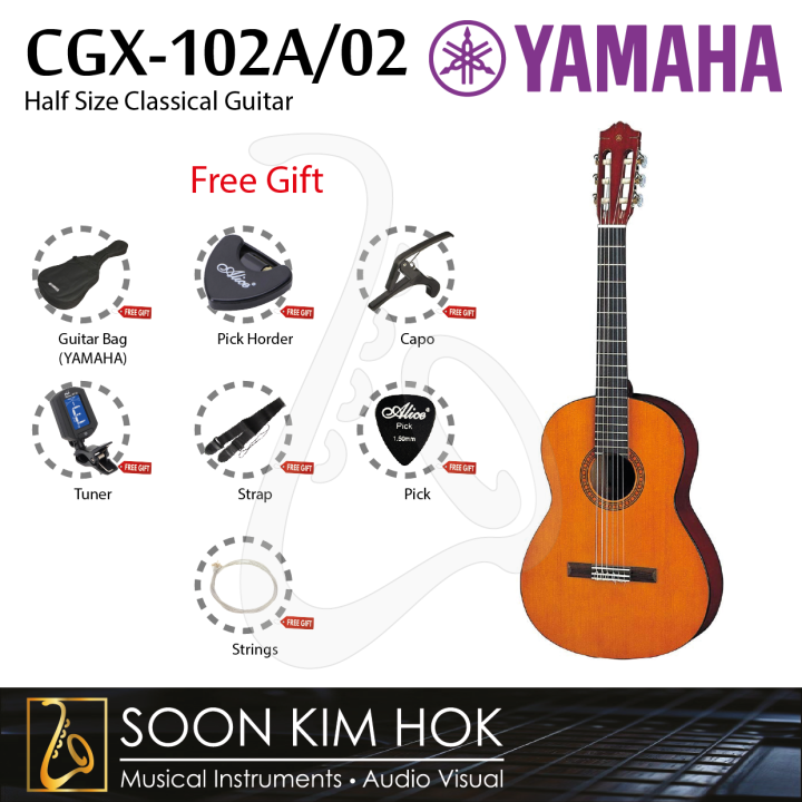 YAMAHA CGS-102A//02 Spruce Top Half Size Classical Guitar (Gloss ...