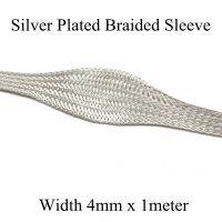 【cw】 Plated Braided Sleeve 4 mm Metal Sheath Anti Interference Screening Audio Wire Wrap Cable Shielding ！