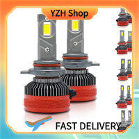 YZH Shop หลอดไฟไฟหน้ารถแอลอีดี A1 120W 6000K สว่างพิเศษ15000rmp ชุดไฟหน้าเคสระบายความร้อน IP68กระเป๋าเป้กันน้ำ2ชิ้น