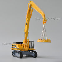 ของเล่นโมเดลรถก่อสร้าง KDW 1:87 Scale Diecast Metal Material Handling Vehicle Model Toy Grab &amp; Magnet Crawling Crane Truck Collectible