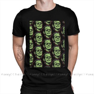High Quality Men Frankenstein Black T-Shirt Bogus Frankie Pure Cotton Shirt Tees Harajuku Tshirt