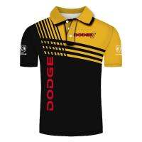 Dodge Motorcycle Racing T-shirt Summer Fashion Short-sleeved High-quality Harajuku Brand Sportswear Street Plus Size POLO Shirt