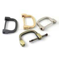 1 x Metal 2 Sizes D-ring shackle Buckle Keychain Ring Hook screw pin joint Connecter Bag Strap Clasp Leathercraft Parts