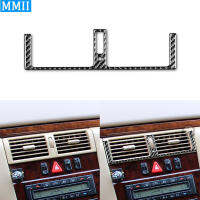 สำหรับ Benz E-Class W210 1996-2002คาร์บอนไฟเบอร์ Central Air Conditioner Outlet Vent อุปกรณ์ตกแต่ง Sticker