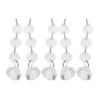 5pcs Acrylic Crystal Beads Garland Chandelier House Hanging for Wedding Party Décor Pattern:water-shaped