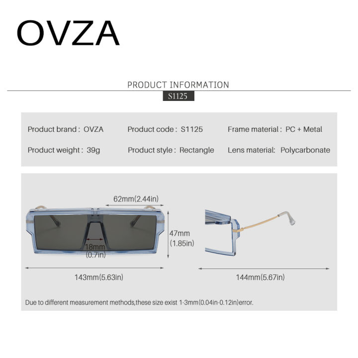 ovza-แว่นตาแฟชั่นพังก์ผู้หญิงแว่นตากันแดดใหญ่แบบมีฝาพับสองแว่นตามีชั้น-s1125