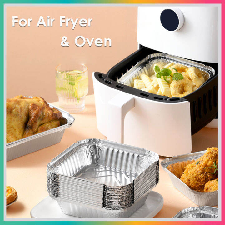 DISPOSABLE TINFOIL AIR FRYER BBQ ALUMINUM FOIL ALUMINIUM DRIP PANS BBQ