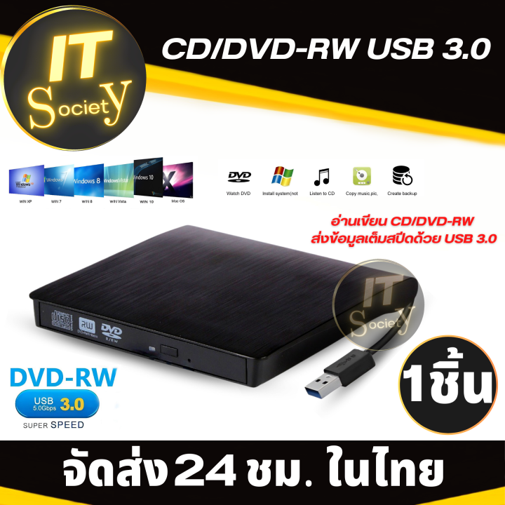 เครื่องเล่น-dvd-เครื่องอ่านแผ่นซีดี-dvd-writer-external-3-0-dvd-rw-ส่งข้อมูลเต็มสปีดด้วย-usb-3-0-เครื่อง-external-dvd-rw-dvd-drive-ดีวีดีแบบพกพา-ถ่ายโอนข้อมูลเร็ว