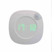 Smart Body Induction infrared Sensor Wall Clock LED Night Light Battery Power Home Watch Magnetic Clock Lamp For Bedroom Room