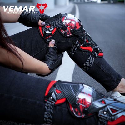 Fashion Motorcycle Elbow Pads VEMAR Motocross Small Kneepad Off-Road Racing Knee Brace Safety Protection Guards Protective Gear Knee Shin Protection