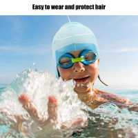 New Cute comfortable swimming for Children Swimming Silicone Waterproof Kids Cartoon Swim Pool Diving Hat Ear Protection Swim Caps