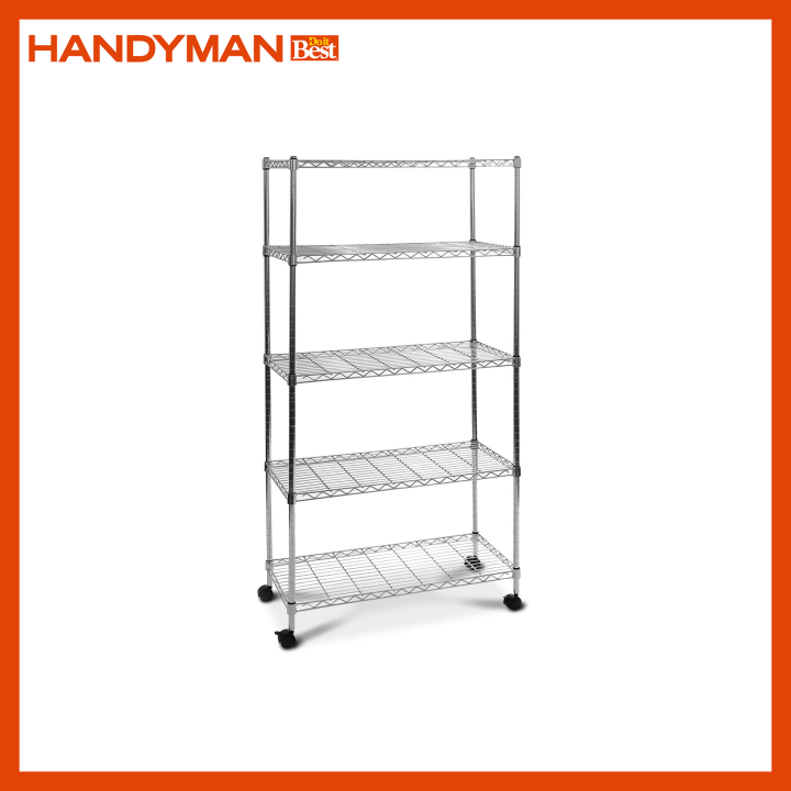 Chrome 5-Tier Heavy Duty Metal Wire Shelving Unit (36 W X, 56% OFF