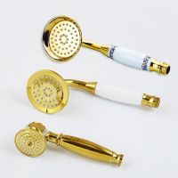 Luxury Golden Universal Handheld Hand Held Shower Head Handshower For Bathroom Free Shipping Showerheads