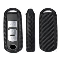 ☢❦ Carbon Fiber Pattern Silicone Car Key Fob Cover Cases For Mazda 3 2 5 Mazda 6 Axela CX-3 CX-5 CX5 CX-7 CX7 CX-9 RX8 Keys