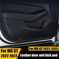 สติกเกอร์ Hiasan Interior แผ่นป้องกันการเตะประตูหนังสำหรับ MG GT 2022 2023สติกเกอร์ป้องกันขั้นตอนการป้องกัน