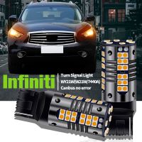 2pcs LED Turn Signal Light Blub Lamp WY21W T20 7440A Canbus No Error For Infiniti Q40 Q50 Q60 Q70 QX56 QX60 QX70 QX80 Q70L