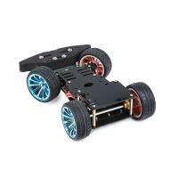 แชสซีรถอัจฉริยะสำหรับ4WD รถหุ่นยนต์เซอร์โว4ล้อแบบทำมือพร้อมระบบเซอร์โวโลหะชุดเครื่องมือควบคุุมเกียร์รถ