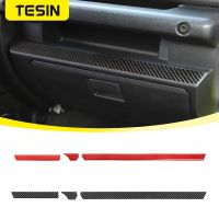 TESIN เชือกยาวของตกแต่งคอนโซลกลางรถ,สำหรับ Suzuki Jimny JB74 2019 2020 2021 2022 2023อุปกรณ์ตกแต่งภายในคาร์บอนไฟเบอร์