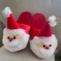 [HOT 2023] คริสต์มาสของขวัญ Santa Claus Plush ของเล่นตุ๊กตาตุ๊กตาผู้ชายและผู้หญิงรองเท้าอุ่น Home รองเท้าแตะผ้าฝ้ายรองเท้าสตรี