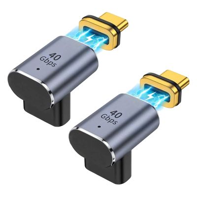 2 PCS USB C Magnetic Adapter 40Gbps 24 Pin USB Adapter for Steam Deck,MacBook,Galaxy