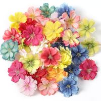 Bulk 50Pcs Artificial Cherry Blossom Flower Head DIY Flower Decoration For Home Wedding Party Car Corsage Decoration Fake Flower