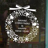 Removable PVC Christmas Window Sticker Reusable Glass Wall Festival Decoration Decal Shop Window Sticker Home Decor