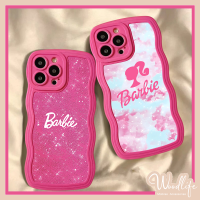 เคสบาร์บี้สวยสำหรับ Redmi 9T 9C 9 10 9A 10C Note 11 10 8 9 10A 9S 10S 10 11 11 Pro Max POCO X3 PRO POCO M3 11T ขอบลอน A1สีแดงกุหลาบ Bling Starry กรอบหวานหววท้องฟ้า