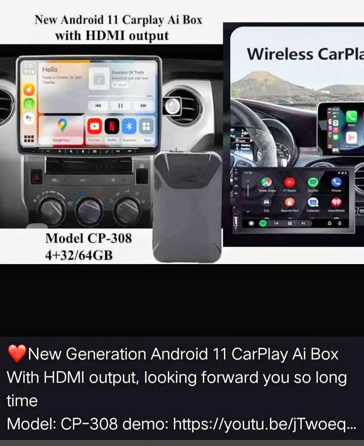 大人気人気日本語対応 動作確認済み CarPlay AIBox CP-308 プラド150 その他