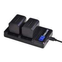 ❃❄ 2Pcs 2500mAh NP-FV70 NP FV70 Battery LCD Dual USB Charger for Sony NP-FV70 NP-FV90 NP-FV100 FV120 HDR-SR68 DCR-SX85 DCR-S