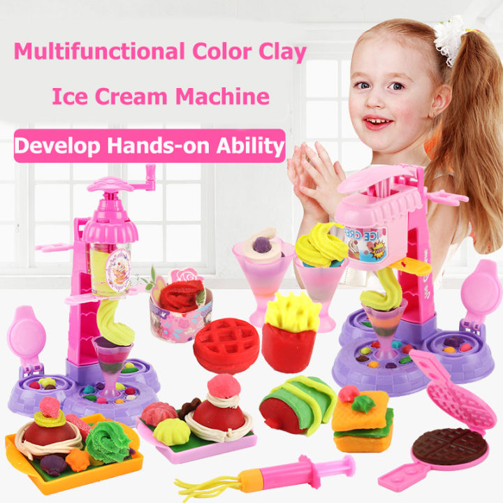 DIY Ice Cream Machine Color Mud Set Creative Kids Air Dry Clay Toys Rich  Tool Accessories Educational Play Dough Toy Color Clay - China Color Clay  and Playdough Tools price