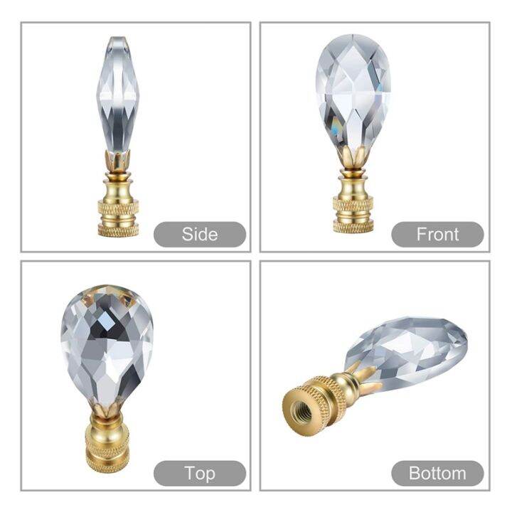 2-packs-teardrop-clear-crystal-lamp-finial-lamp-decoration-for-lamp-shade-with-polished-brass-base-clear-2-3-4-inches