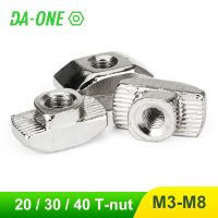 10-100PCS T-nut Hammer Head T Nut M3 M4 M5 M6 M8 Connector Nickel Plated For 20/30/40/45 Series Aluminium Profile Accessories