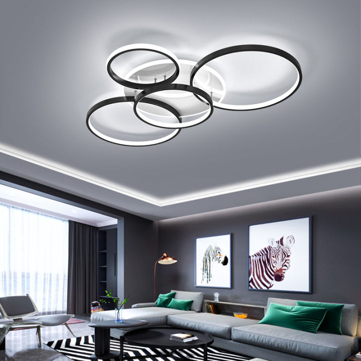 aluminum-circle-led-gold-black-chandeliers-lighting-for-living-room-dimmable-indoor-lamps-parlor-foyer-lampadario-luminaire