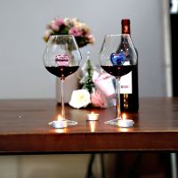 Personalized Creative Handmade Wine Goblet Glass with Heart Shape Bar Wine Tools