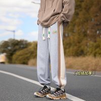 [COD] Fleece casual mens 2022 autumn and winter models thickened bunched feet large size loose all-match striped sports men