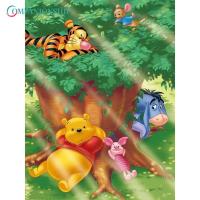 เจาะเต็มรอบ DIY 5D ภาพวาดเพชรศิลปะการตกแต่งบ้านวินนี่-The-Pooh