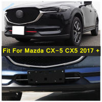 Lapetus Car Chrome Front Bumper Lower Grille Grill Molding Cover Trim ABS Fit For Mazda CX-5 CX5 2017 - 2021 Red Exterior Parts